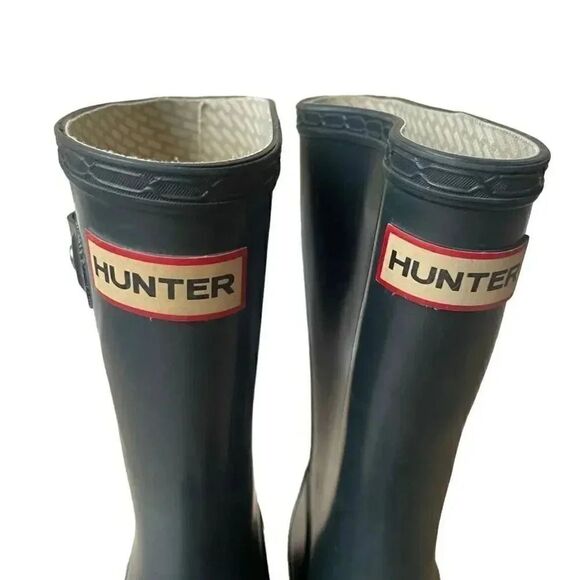 BRITISH HUNTER WELLIES  Vintage Children's Classic English Hunter Sz  SZ 12 - Picture 5 of 12